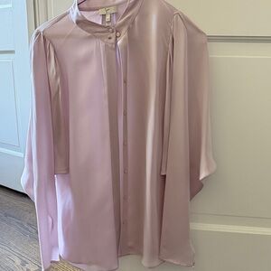 Joie Light Pink Satin Blouse
